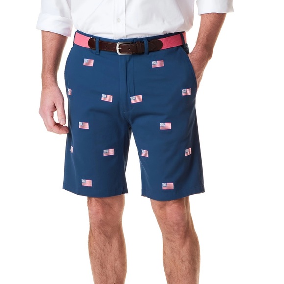 Castaway Nantucket Island embroidered American flag shorts - Picture 4 of 5